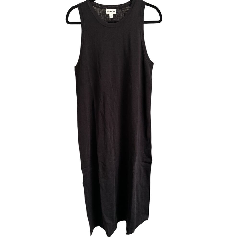 NEW The Drop Gabriela black sleeveless knit stretchy maxi‎ Dress 2XL Side Slit